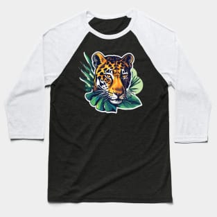 Tiger Face Jungle Baseball T-Shirt